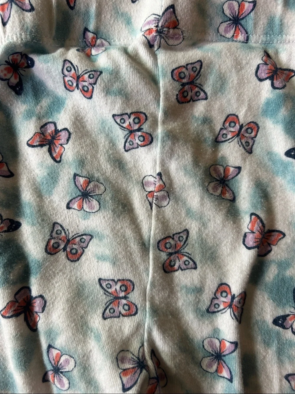 wonder nation White and Pink Butterfly Long-Sleeve Pajama Set